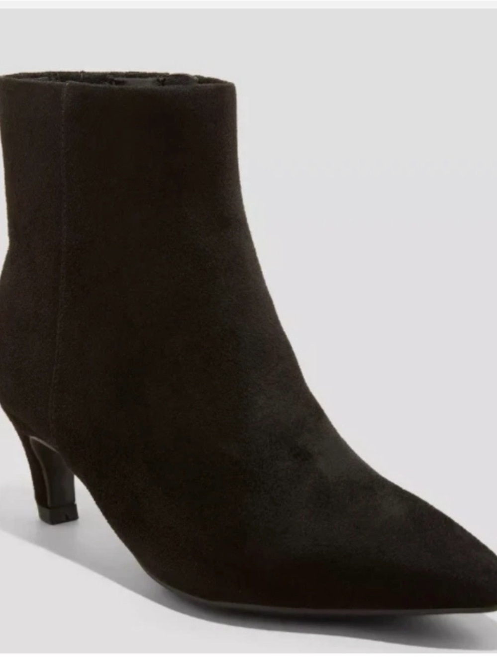 Universal Thread Black Suede Pointed Ankle Bootie